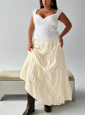 Garden Party Maxi Skirt Lemon Curve