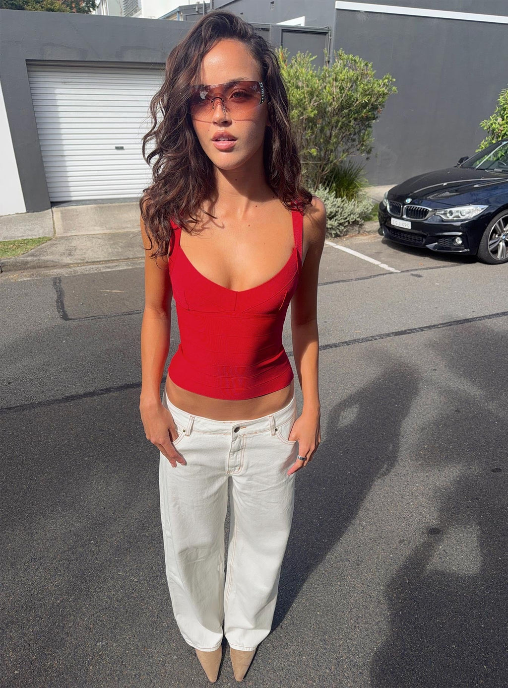 Justina Bandage Top Red