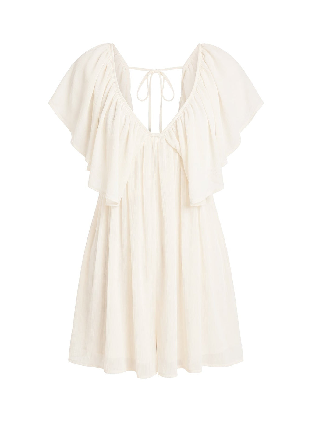 Sun Spirit Plunge Flowy Romper Cream