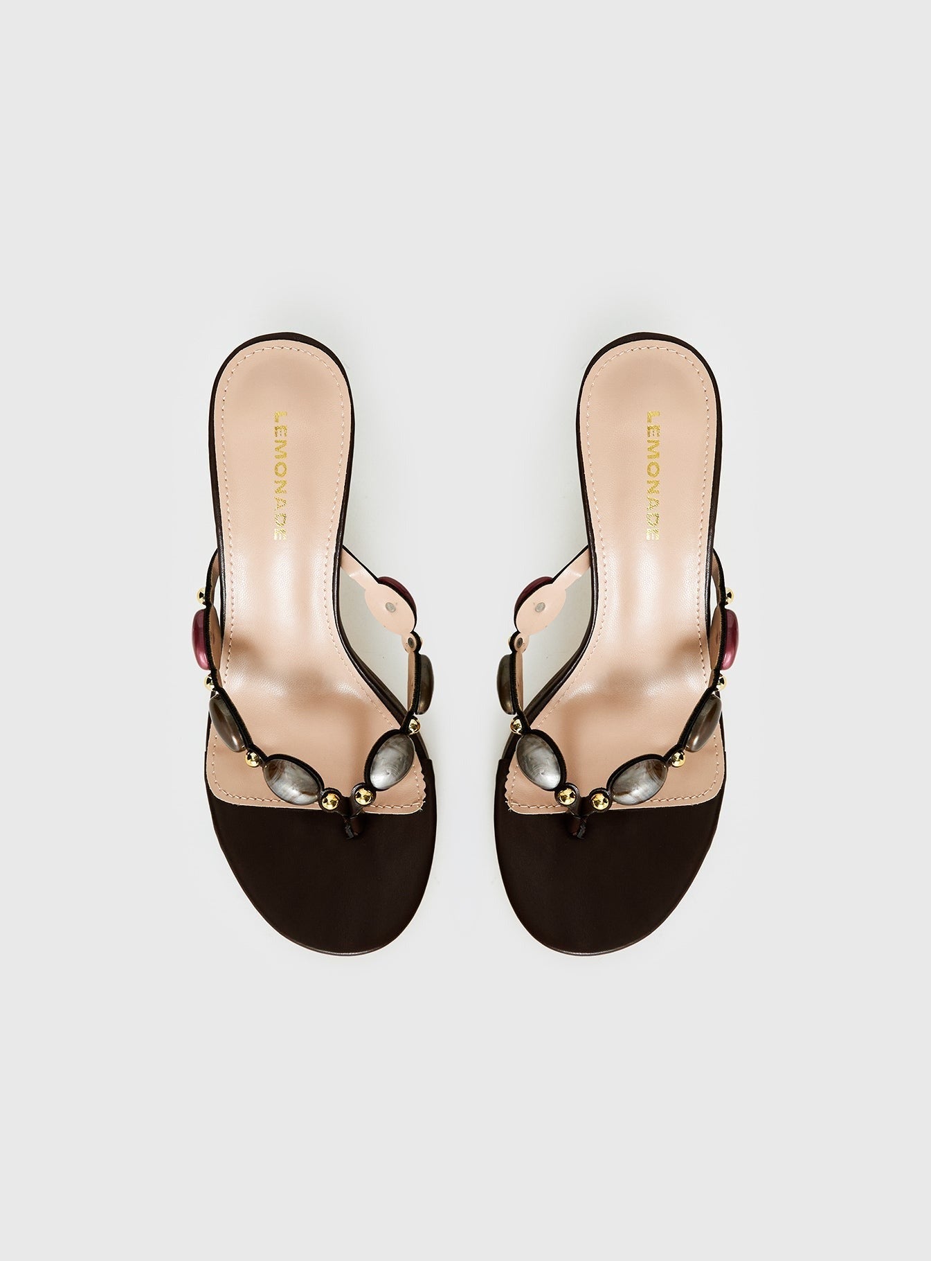 Nina Bead Heels Chocolate