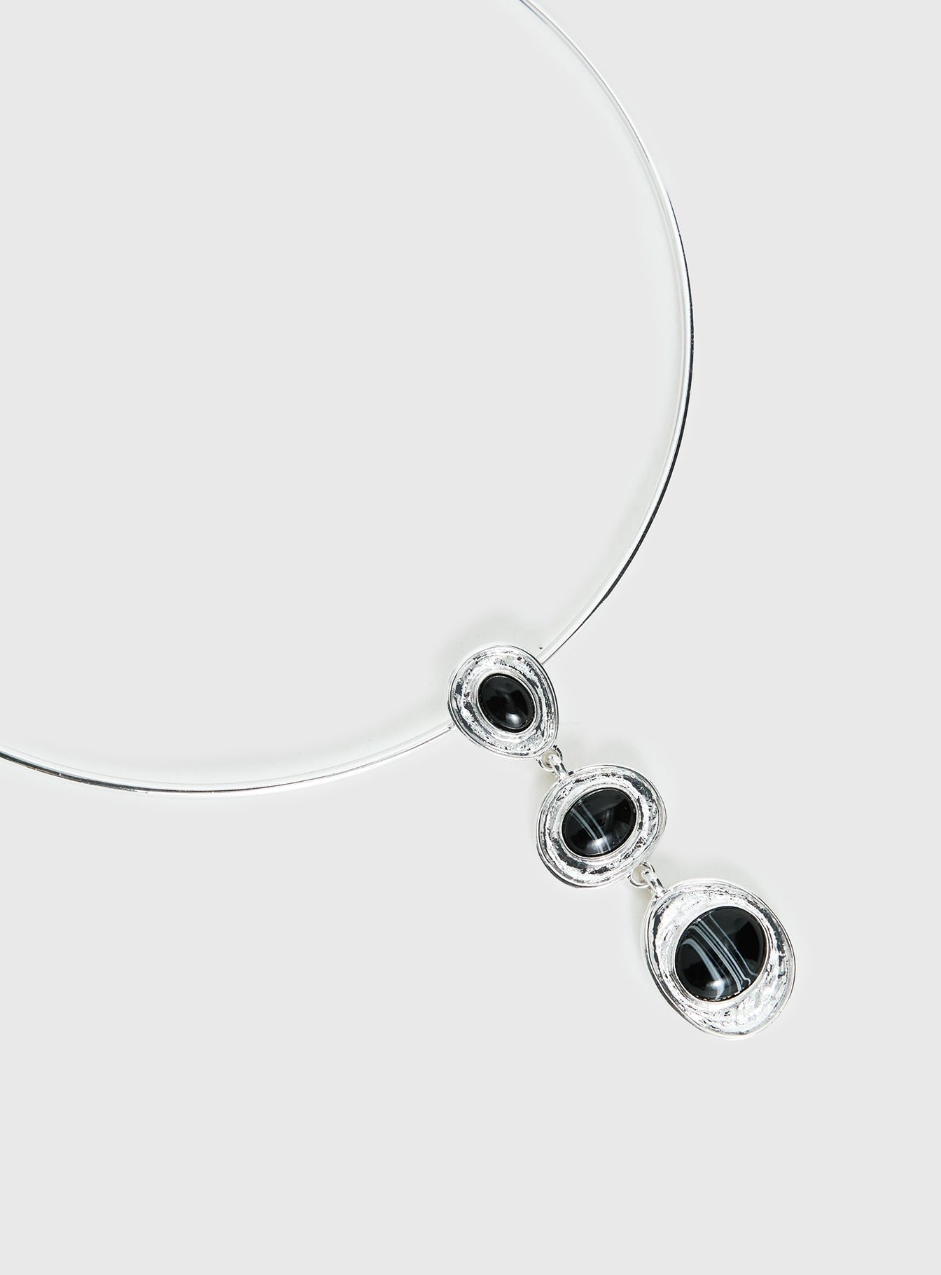 Fever Dream Pendant Necklace Silver / Black
