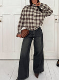 Naylor Mid Rise Wide Leg Jeans Grey Wash