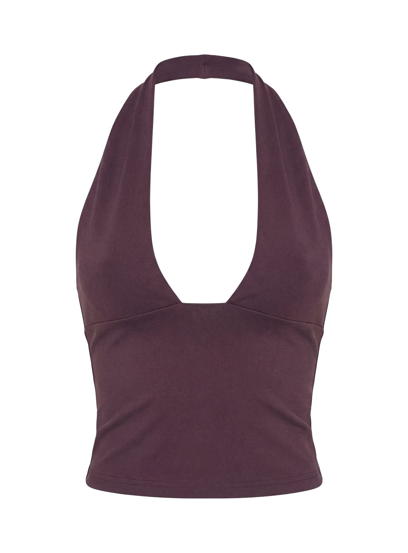 Daily Define Halter Tank Top Aubergine