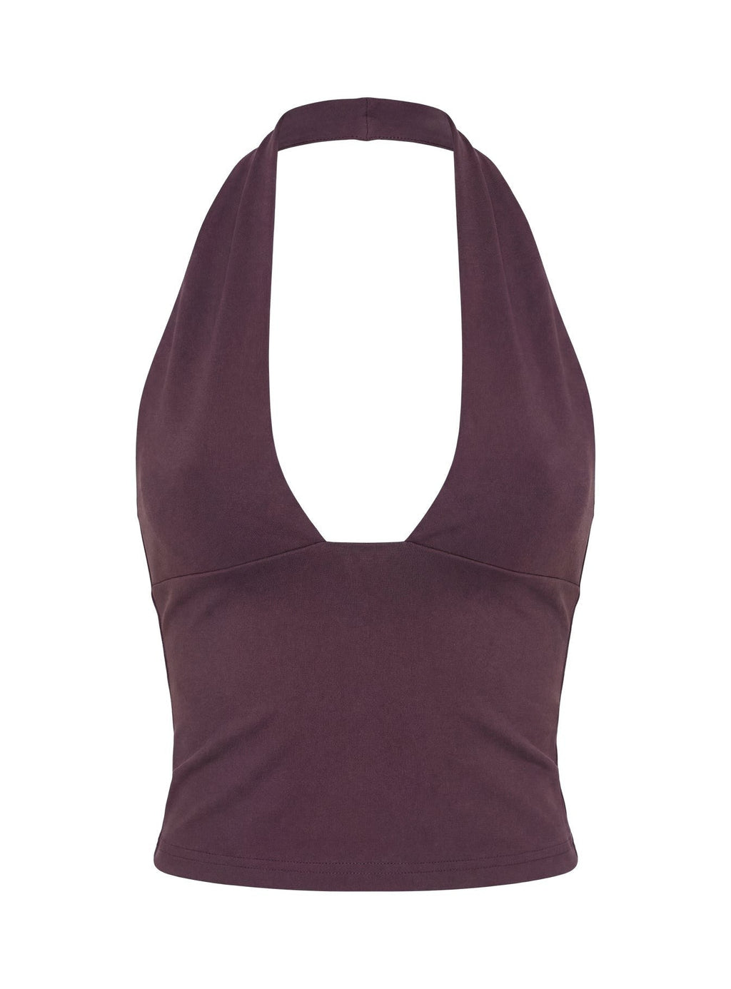 Daily Define Halter Tank Top Aubergine