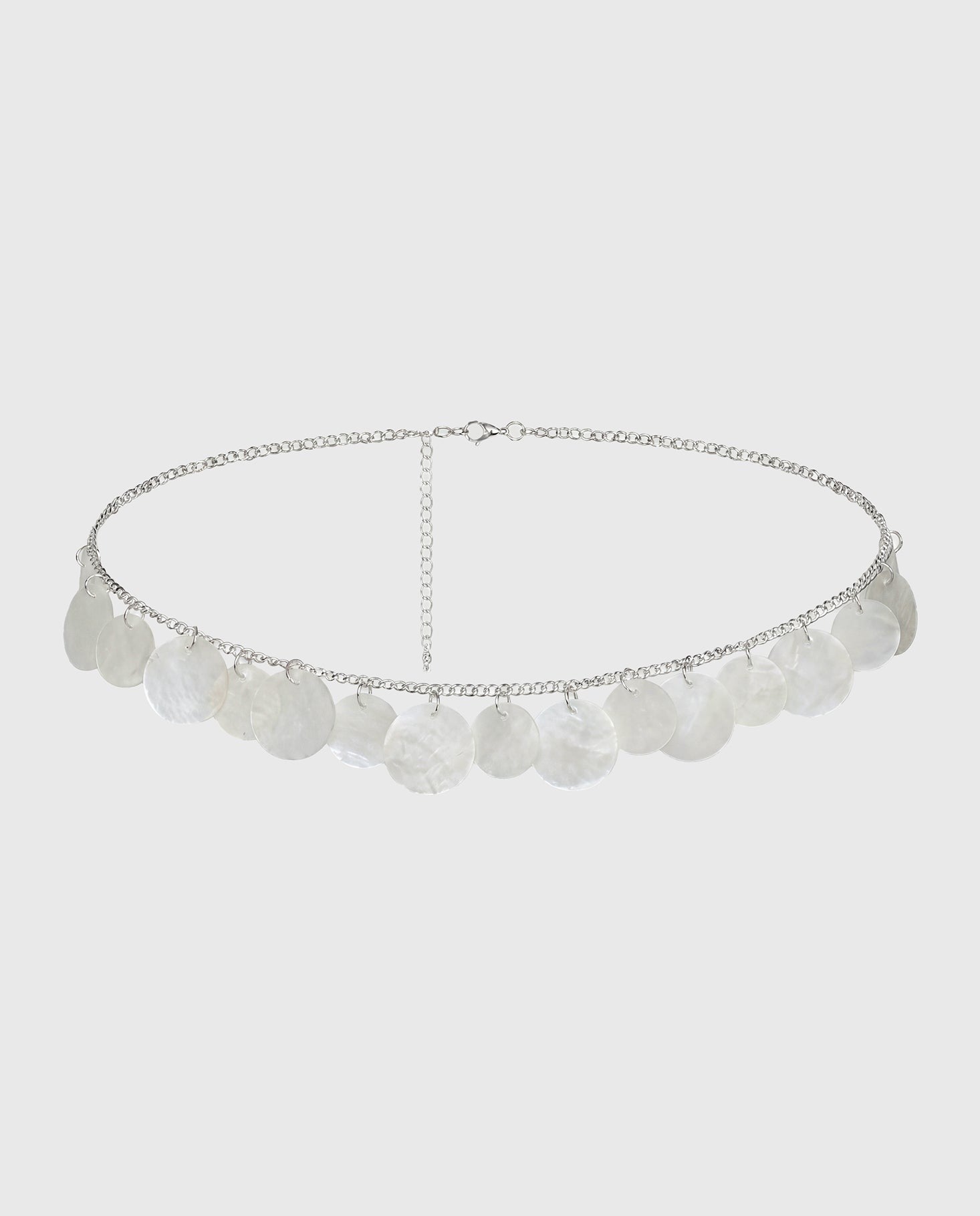 Chasing Sunsets Shell Detail Belt Silver