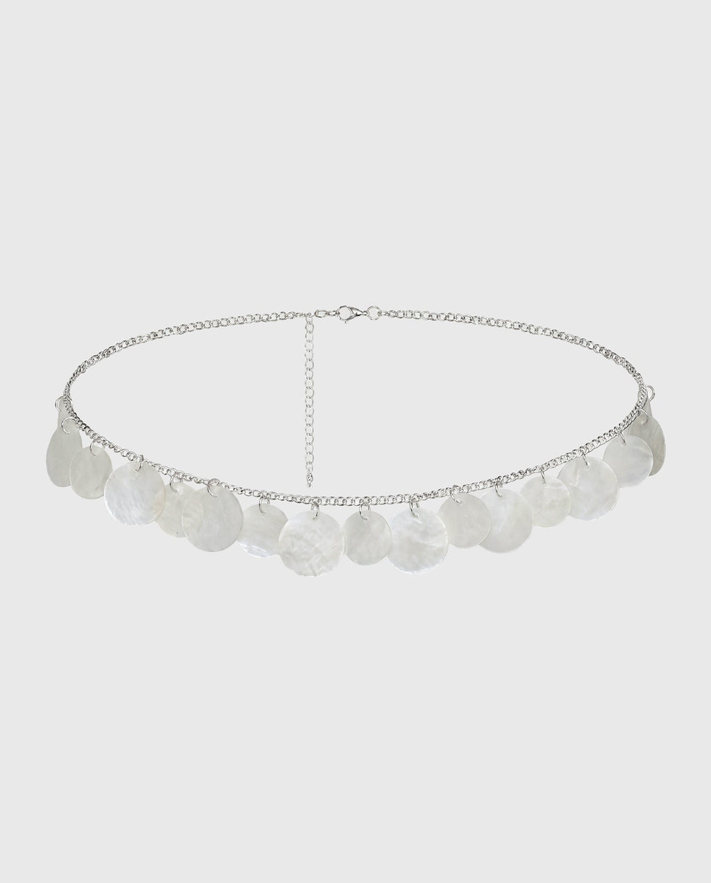 Chasing Sunsets Shell Detail Belt Silver