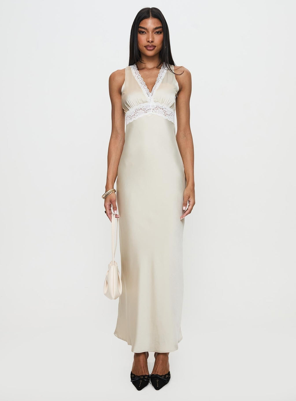 Persefonie Lace Maxi Dress Champagne