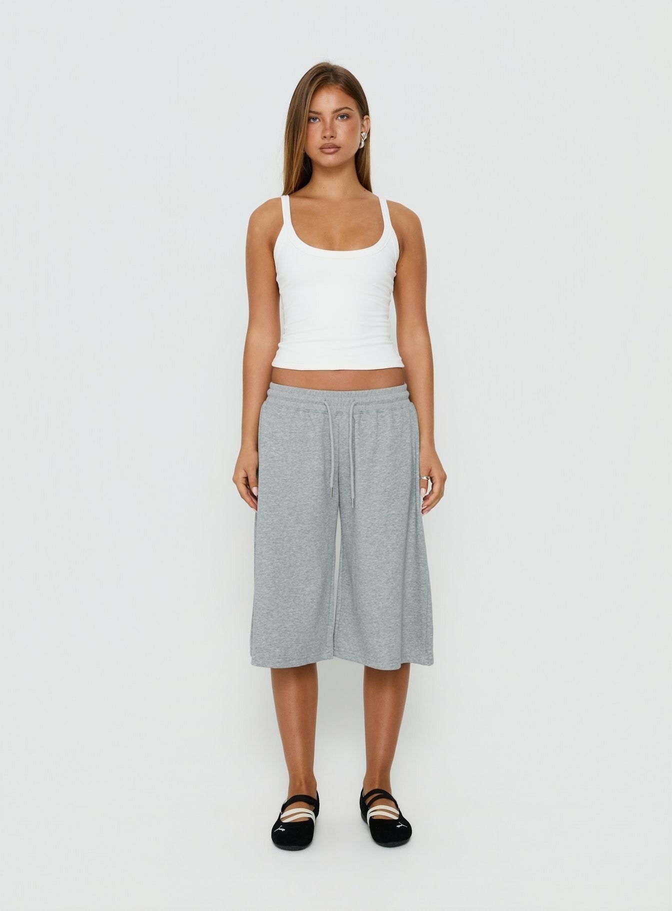 Nikko Longline Fleece Shorts Grey Marle