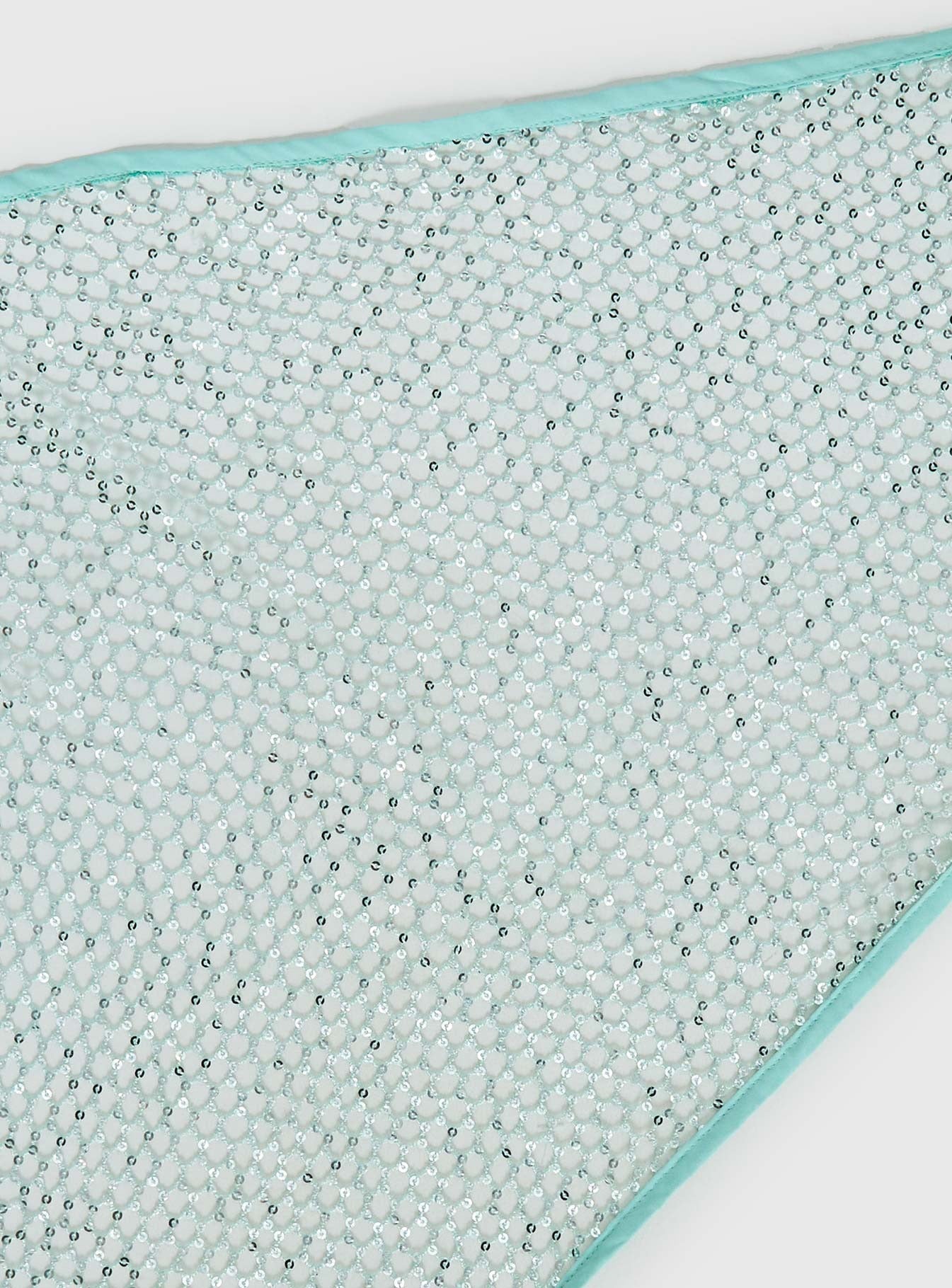Wild Guess Sequin Netted Sarong Aqua