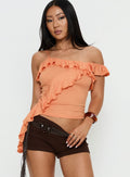 Morna Frill Detail Cami Top Orange
