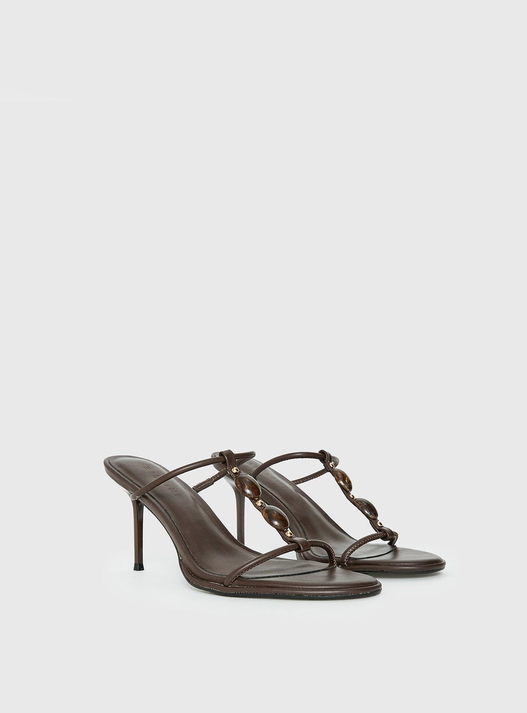 Billini Olympie Gem Detail Heels Brown