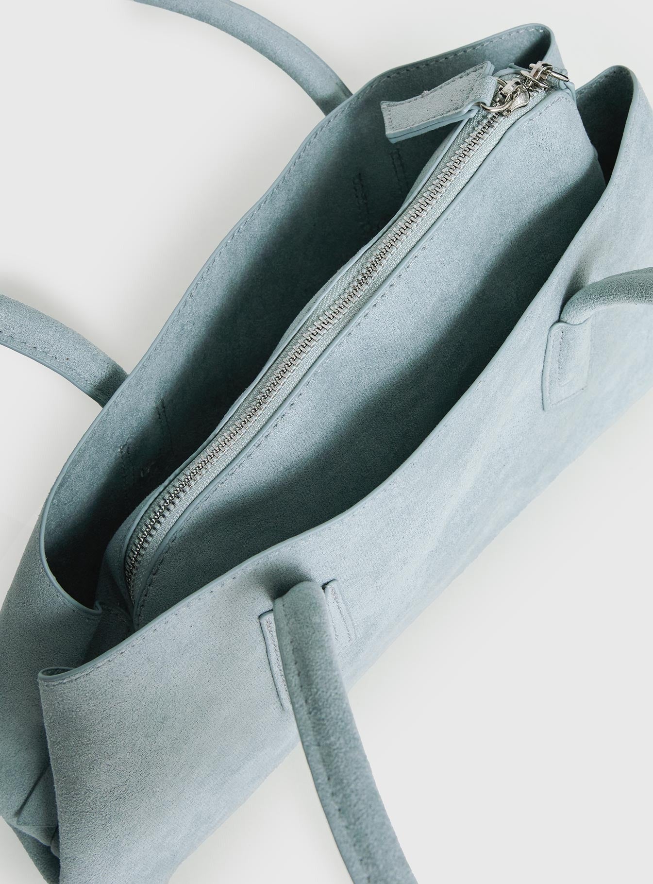 Hotshot Faux Suede Shoulder Bag Dusty Blue
