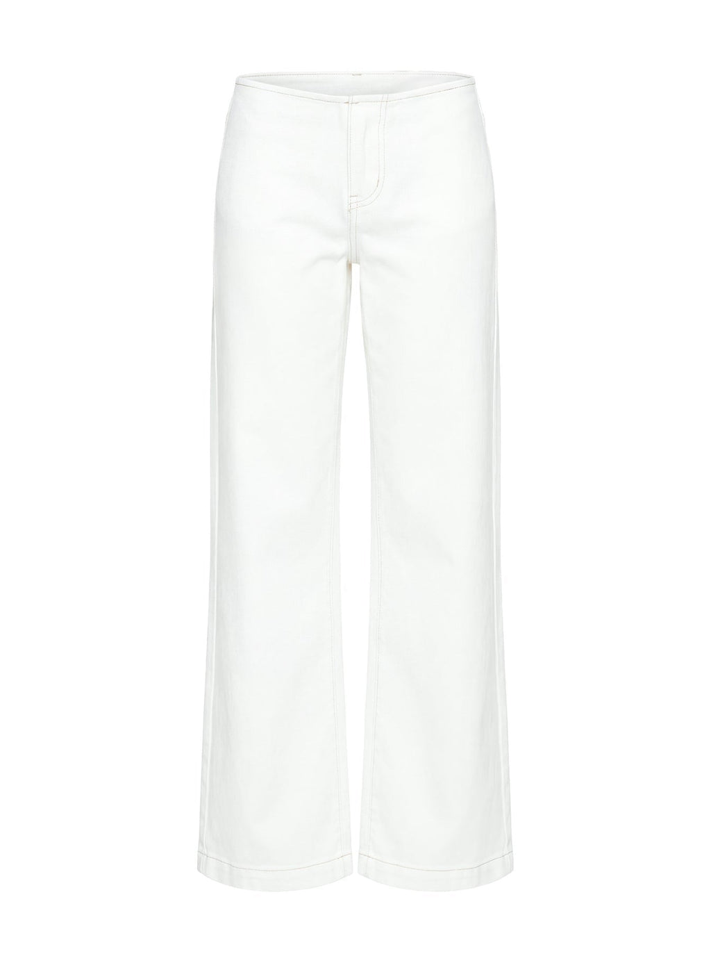 Buenos No Waist Low Rise Straight Leg Jeans White