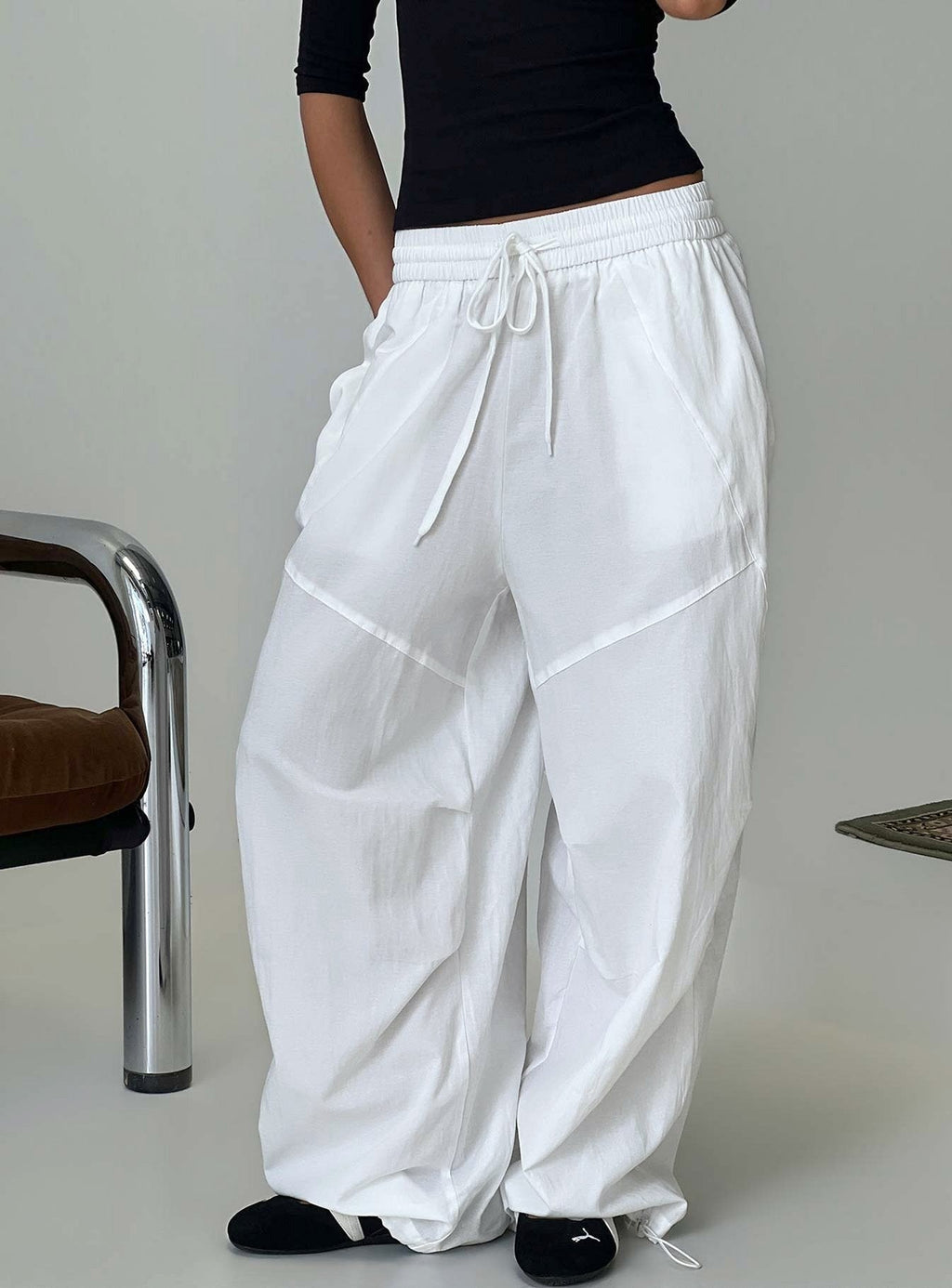 Mankind Baggy Cargo Pants White