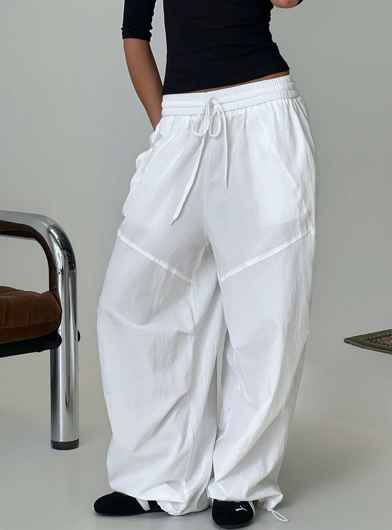 Mankind Baggy Cargo Pants White