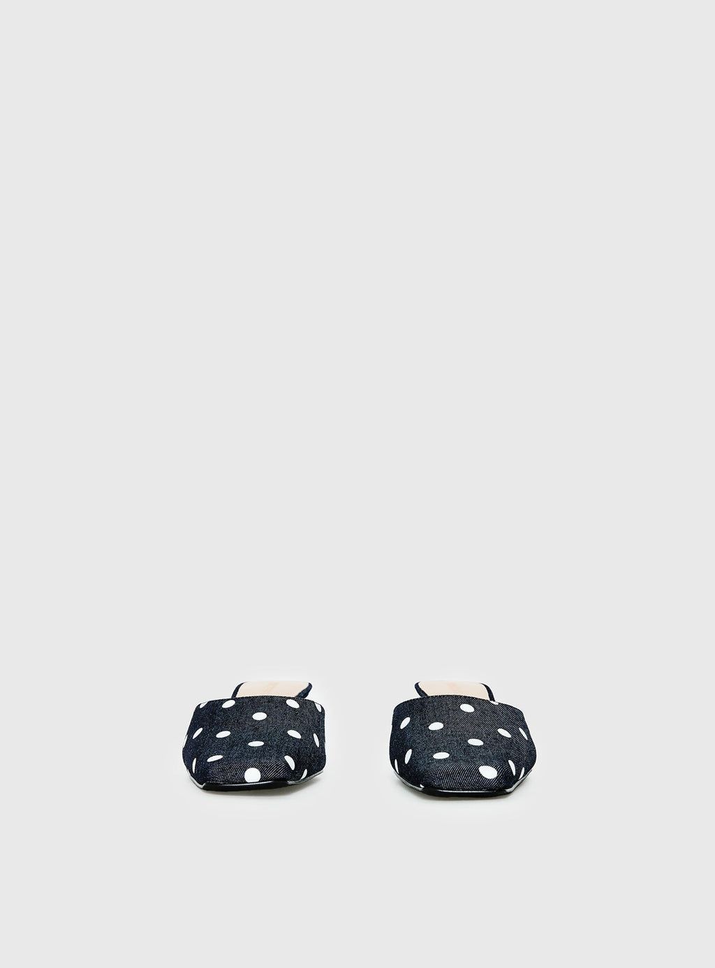 Kaelina Kitten Heels Denim Polka