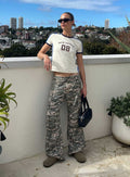 Sweetness Low Rise Straight Leg Jeans Digital Camo