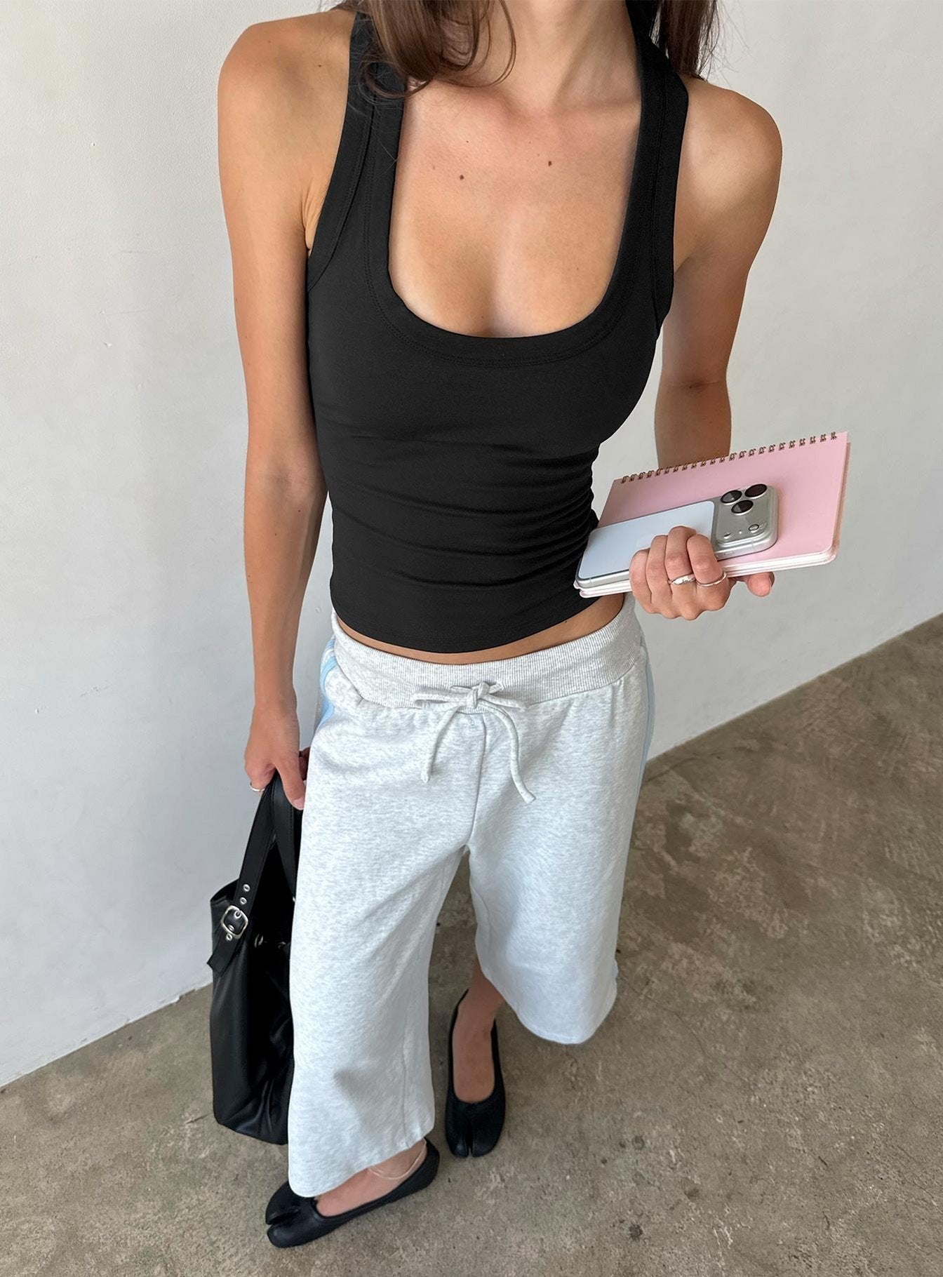 Daily Define Racerback Tank Top Black