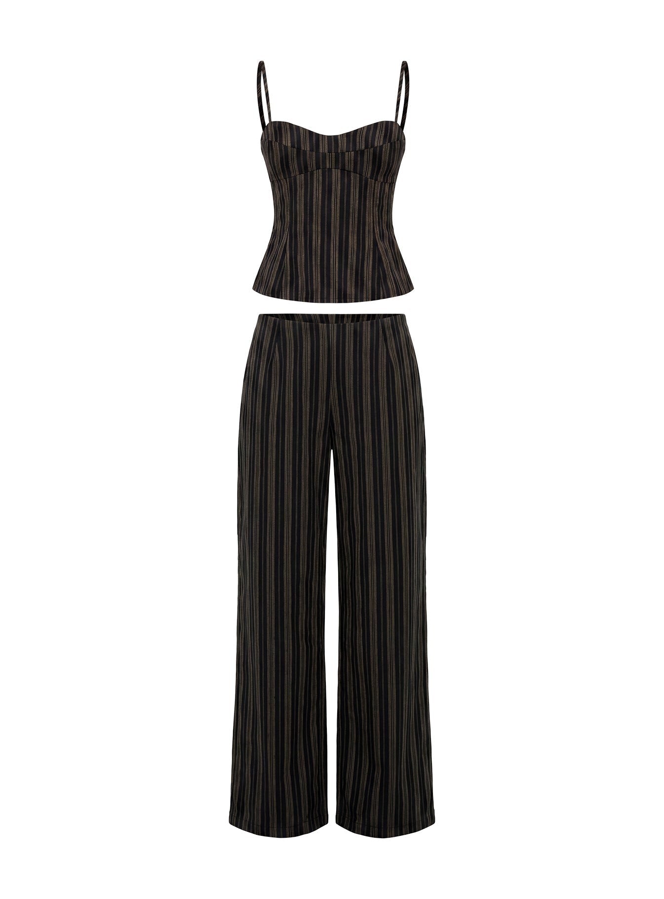 Kierstyn Corset Set Black Stripe Petite