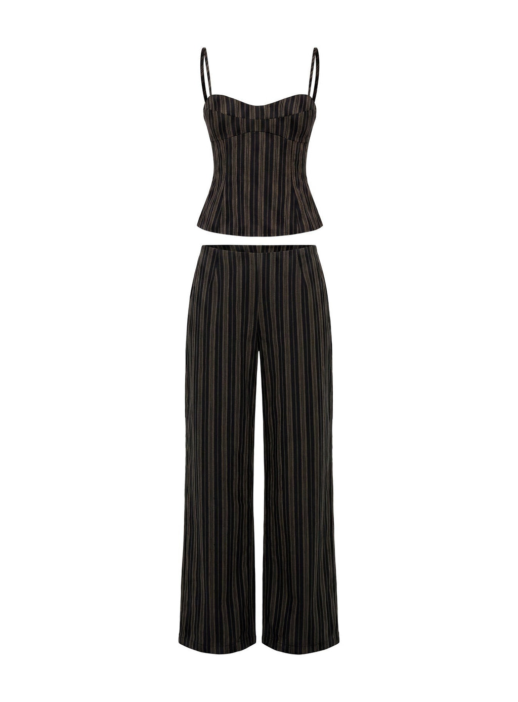 Kierstyn Corset Set Black Stripe Petite