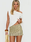 Norina Skort Yellow / Brown Stripe