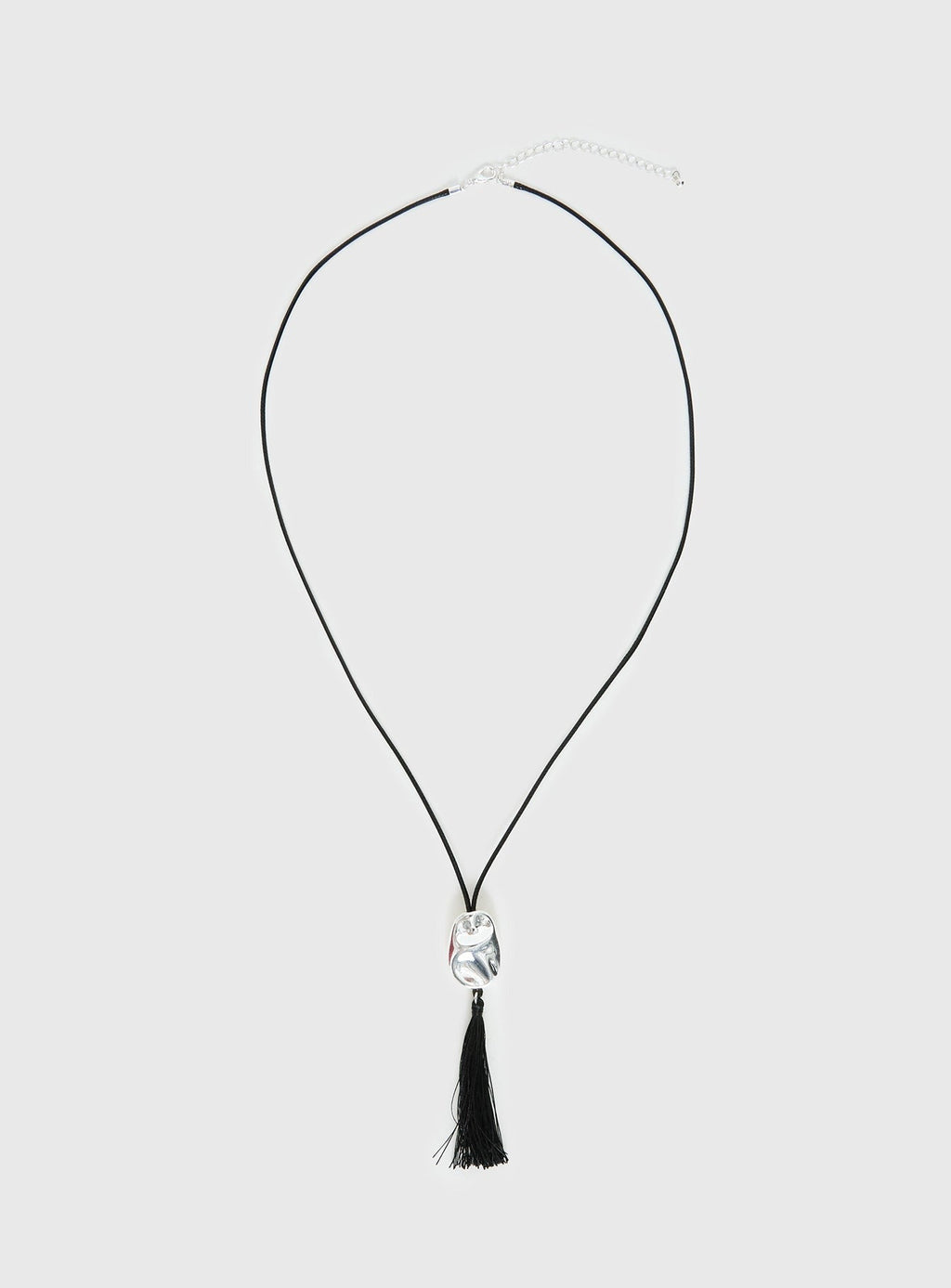 Melara Longline Tassel Necklace Black