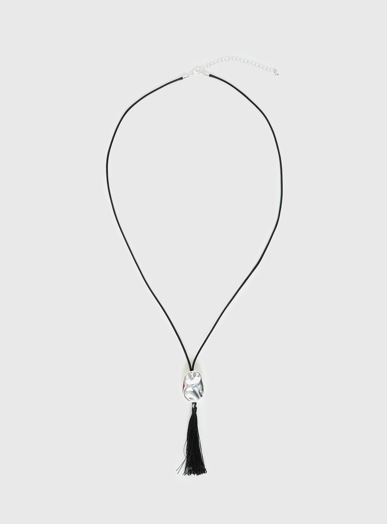 Melara Longline Tassel Necklace Black
