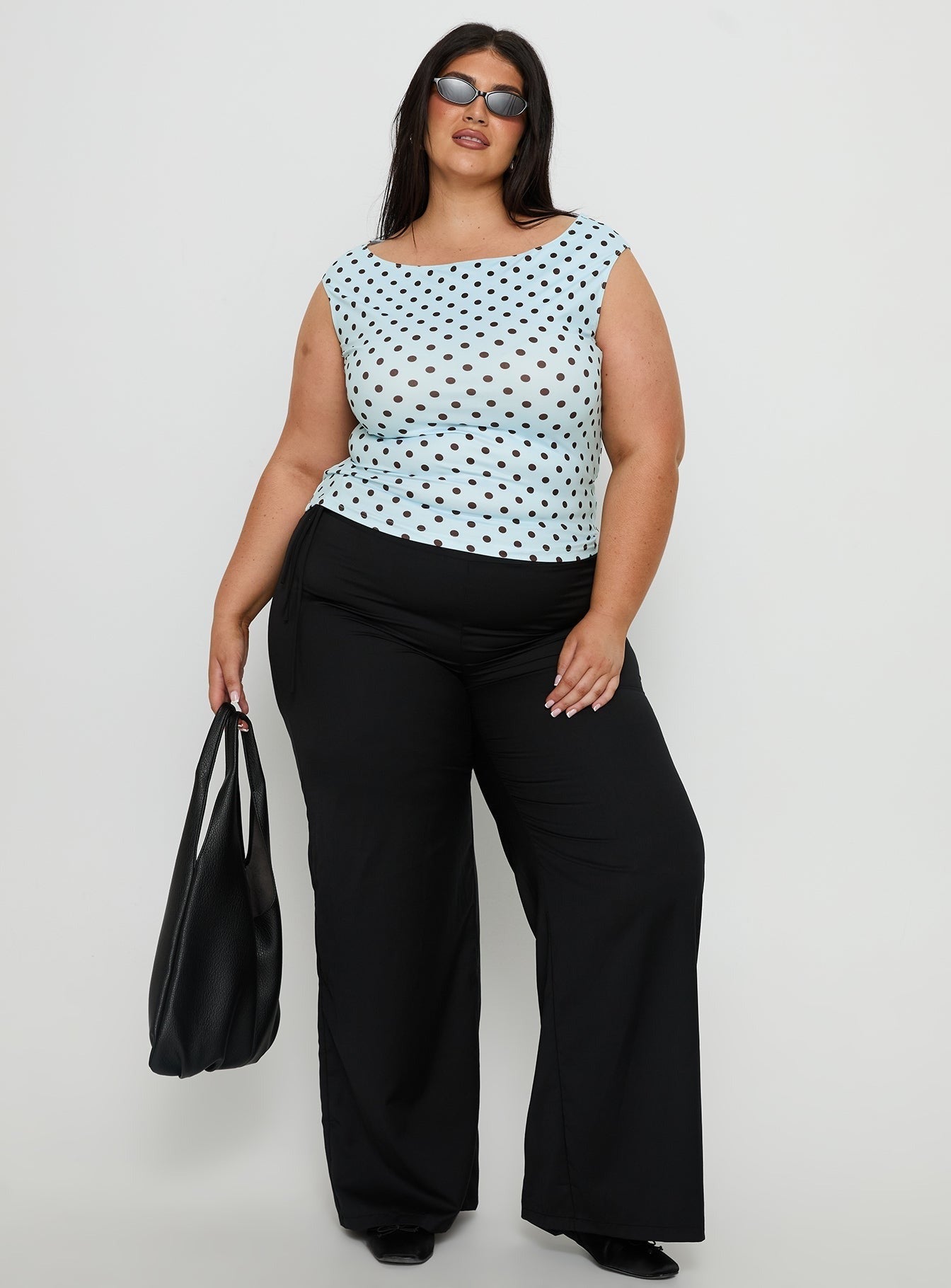Cheirosa Off Shoulder Top Blue / Brown Curve