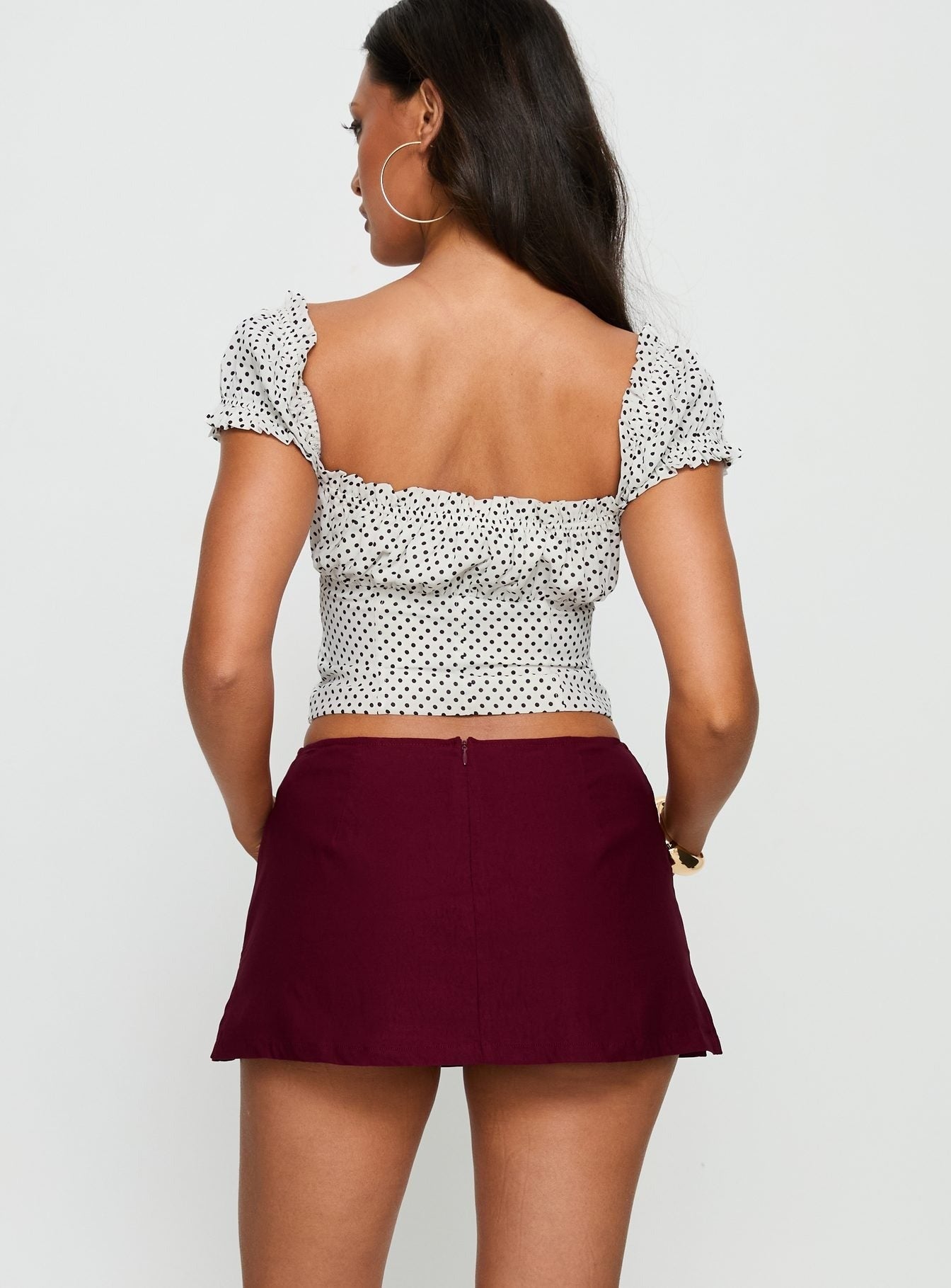Can't Sleep Skort Burgundy