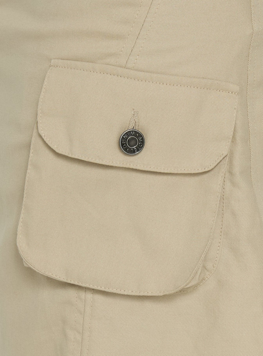 Rovie Twill Cargo Midi Skirt Latte