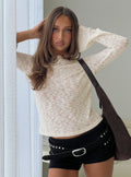 Follow Emotions Wide Neck Top Cream