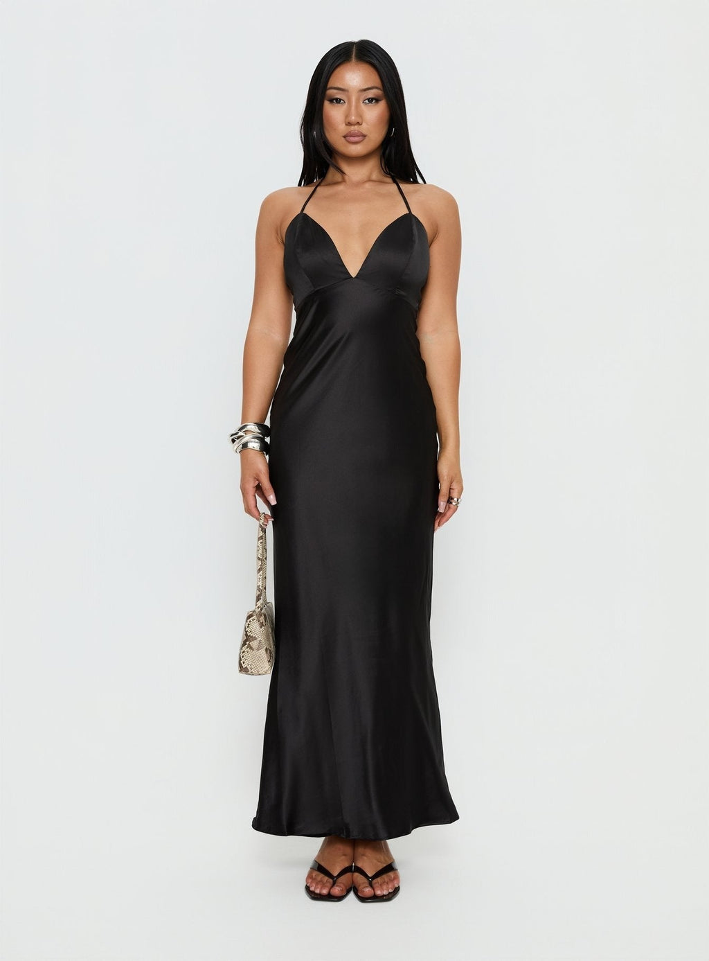 Nayani Halter Maxi Dress Black