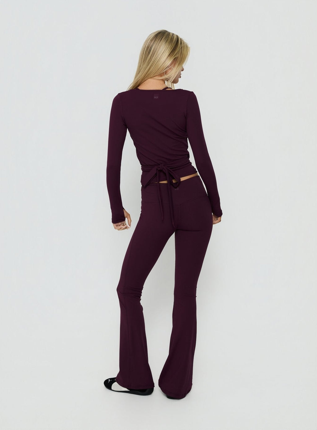 Pirouette Active Wrap Top Plum