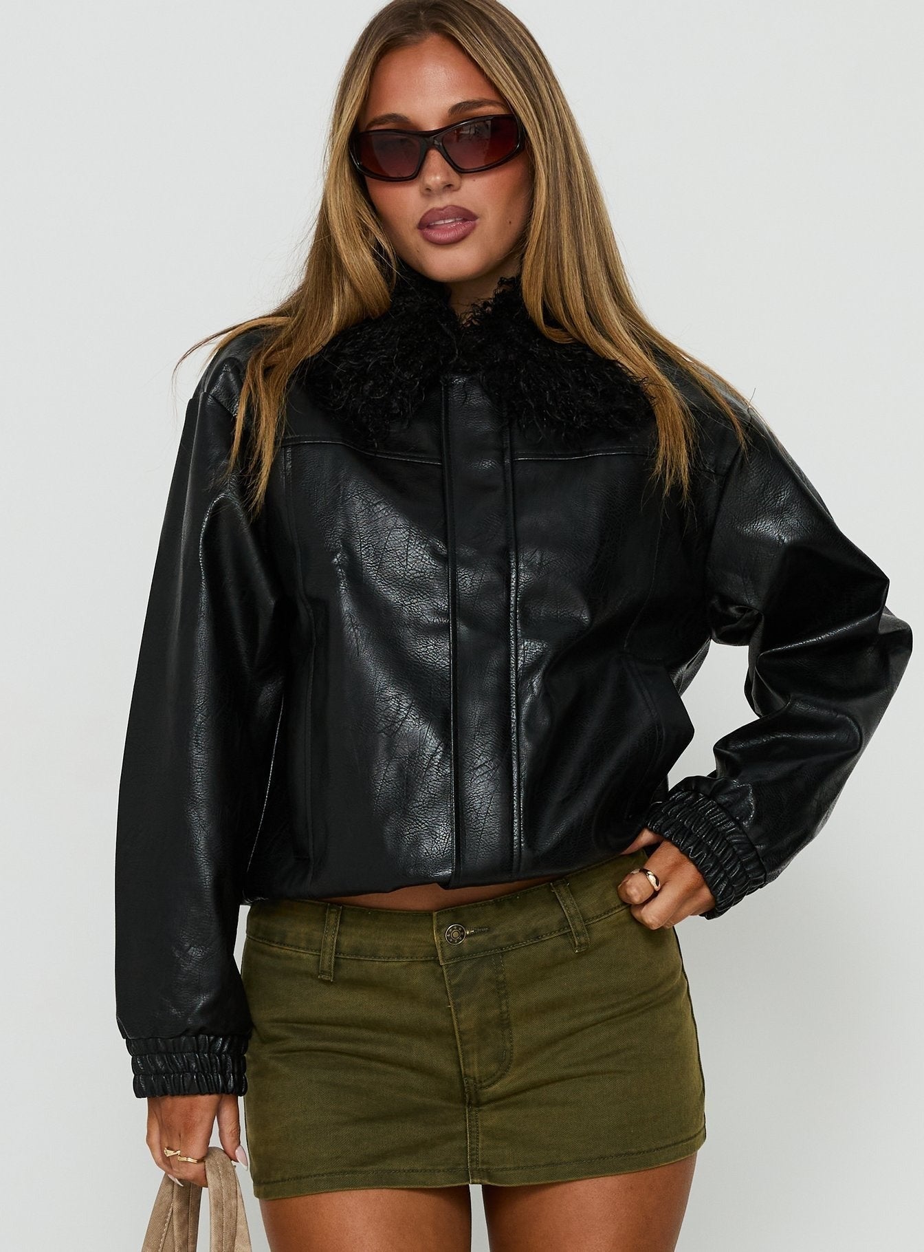 Humankind Faux Fur Jacket Black