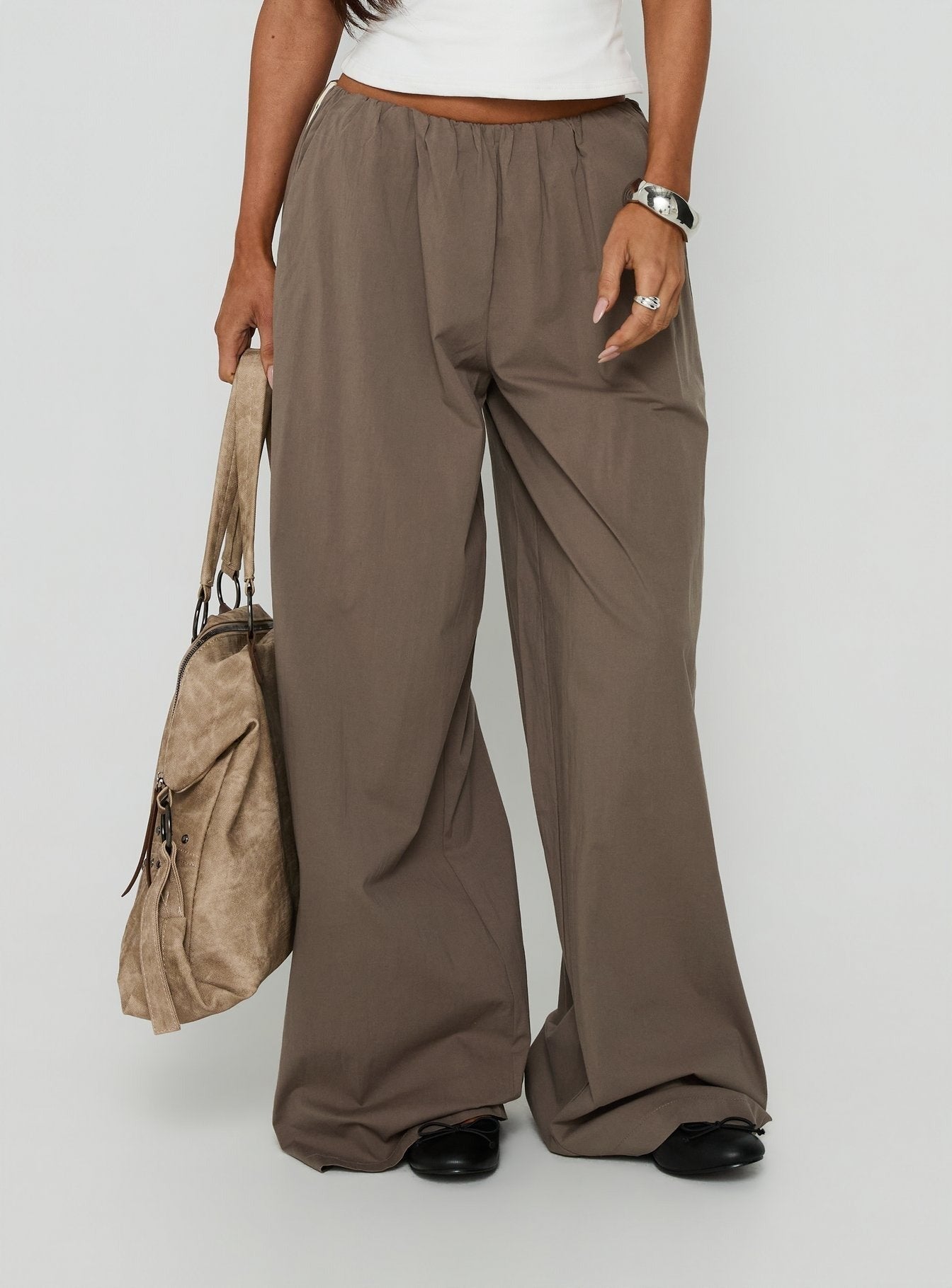 Lunea Concealed Waistband Pants Charcoal Stripe