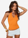 Hot Gossip Halter Top Orange