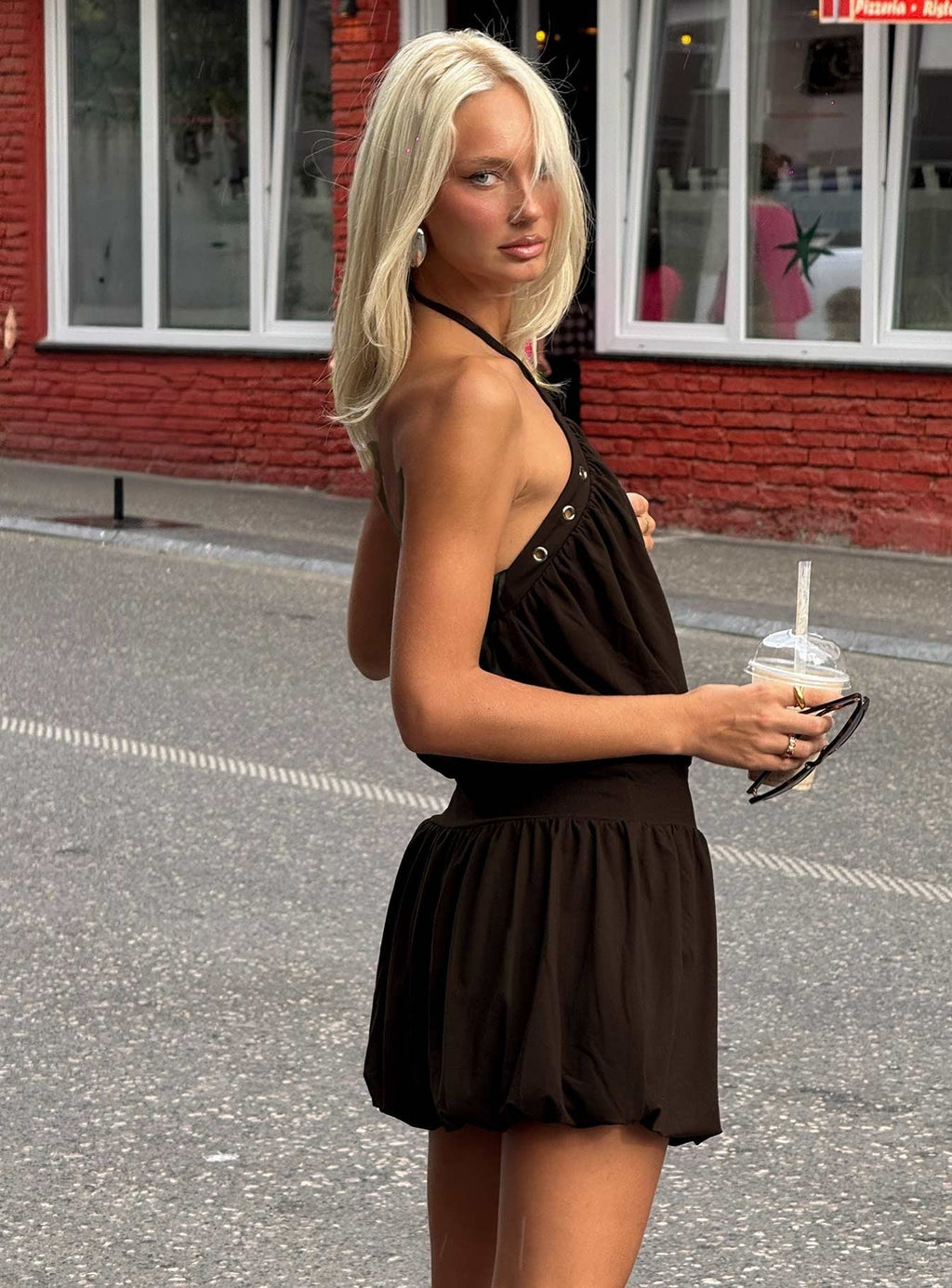 Sunnee Eyelet Detail Romper Brown