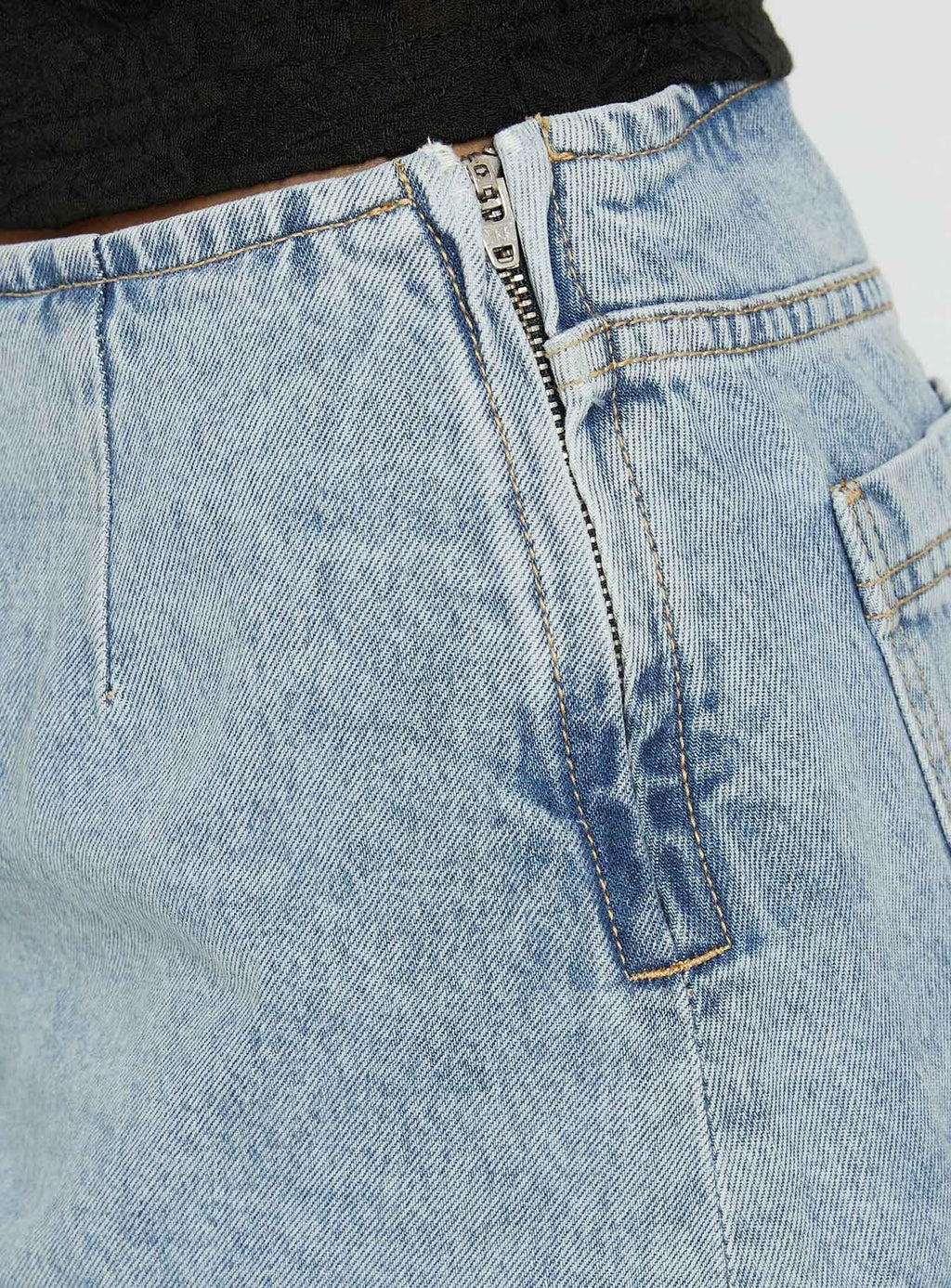 Stefenie Denim Skort Light Blue Wash