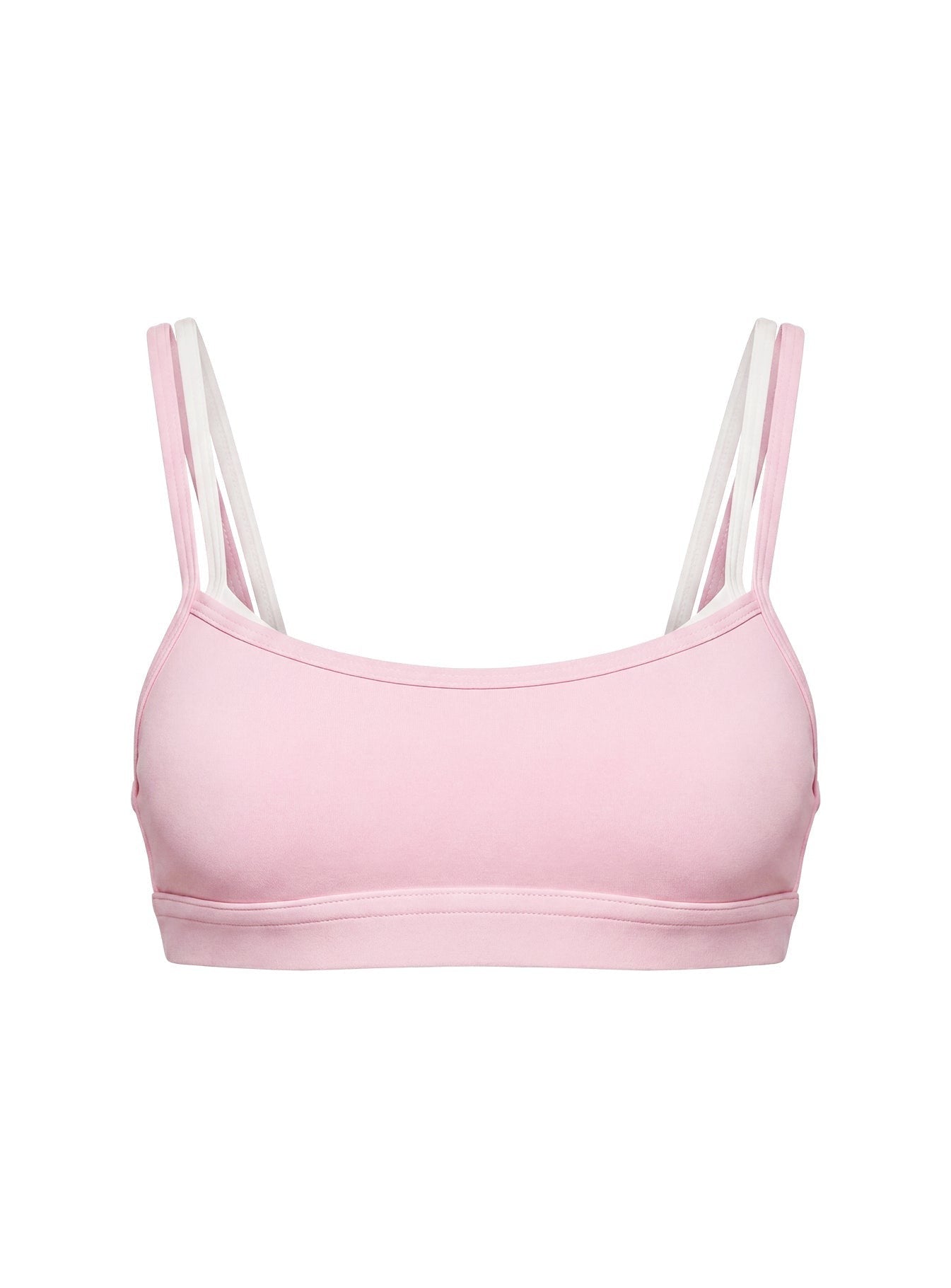 Exhilarate Layered Crop Top Pink / White