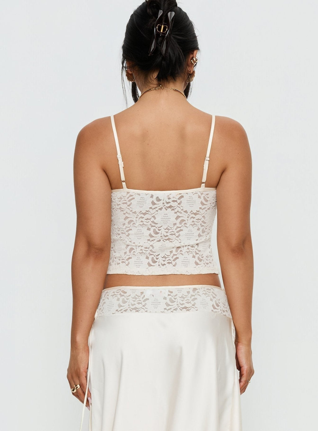 Evlin Lace Cami Top Cream