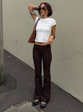 Kinkirk Flared Pants Chocolate Petite