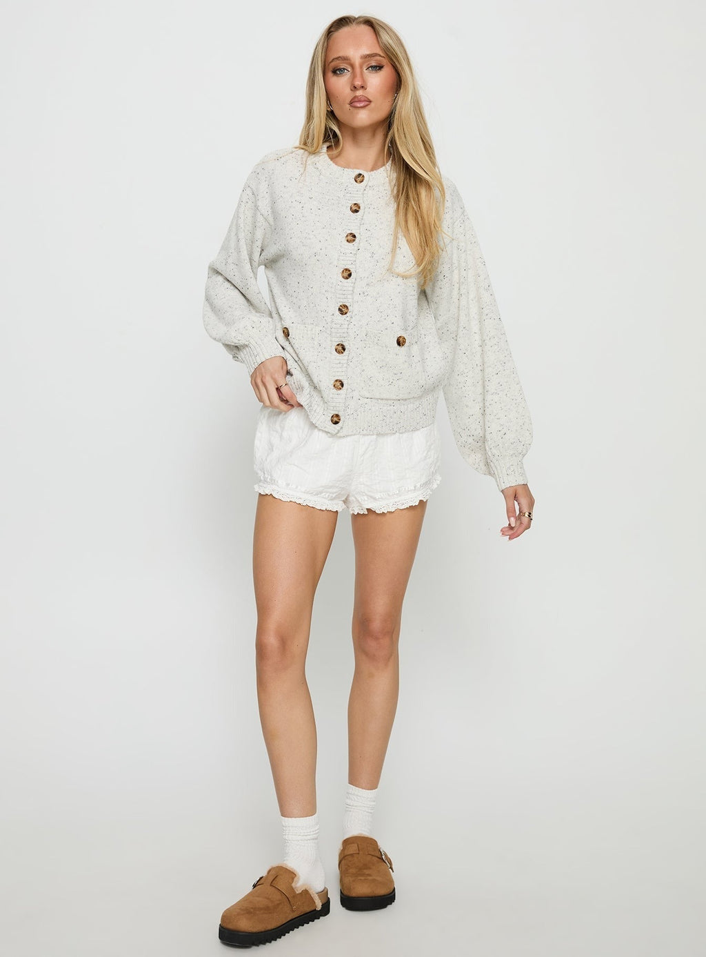 Dorah Boxy Cardigan Grey