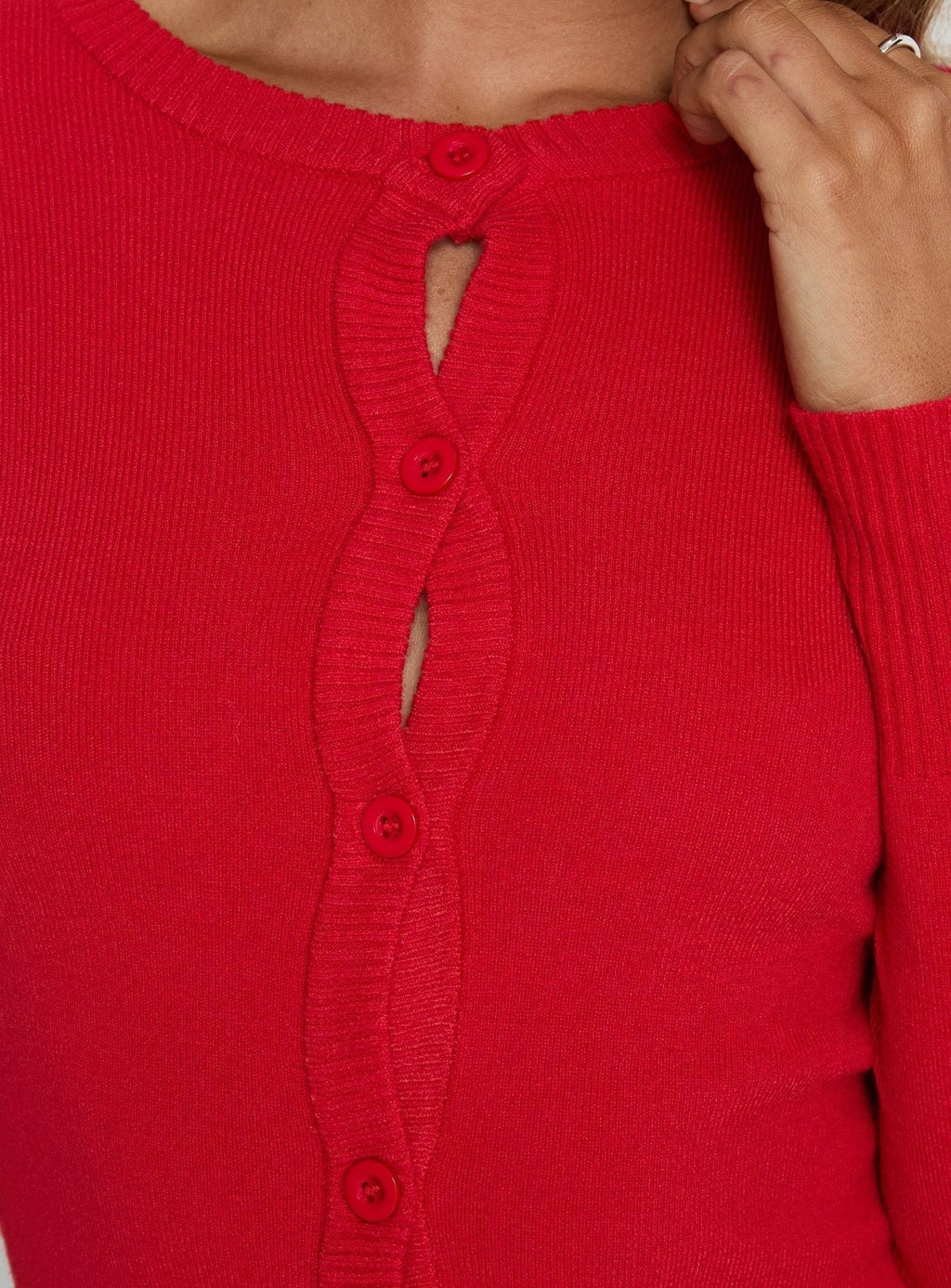 Lauraine Cardigan Red