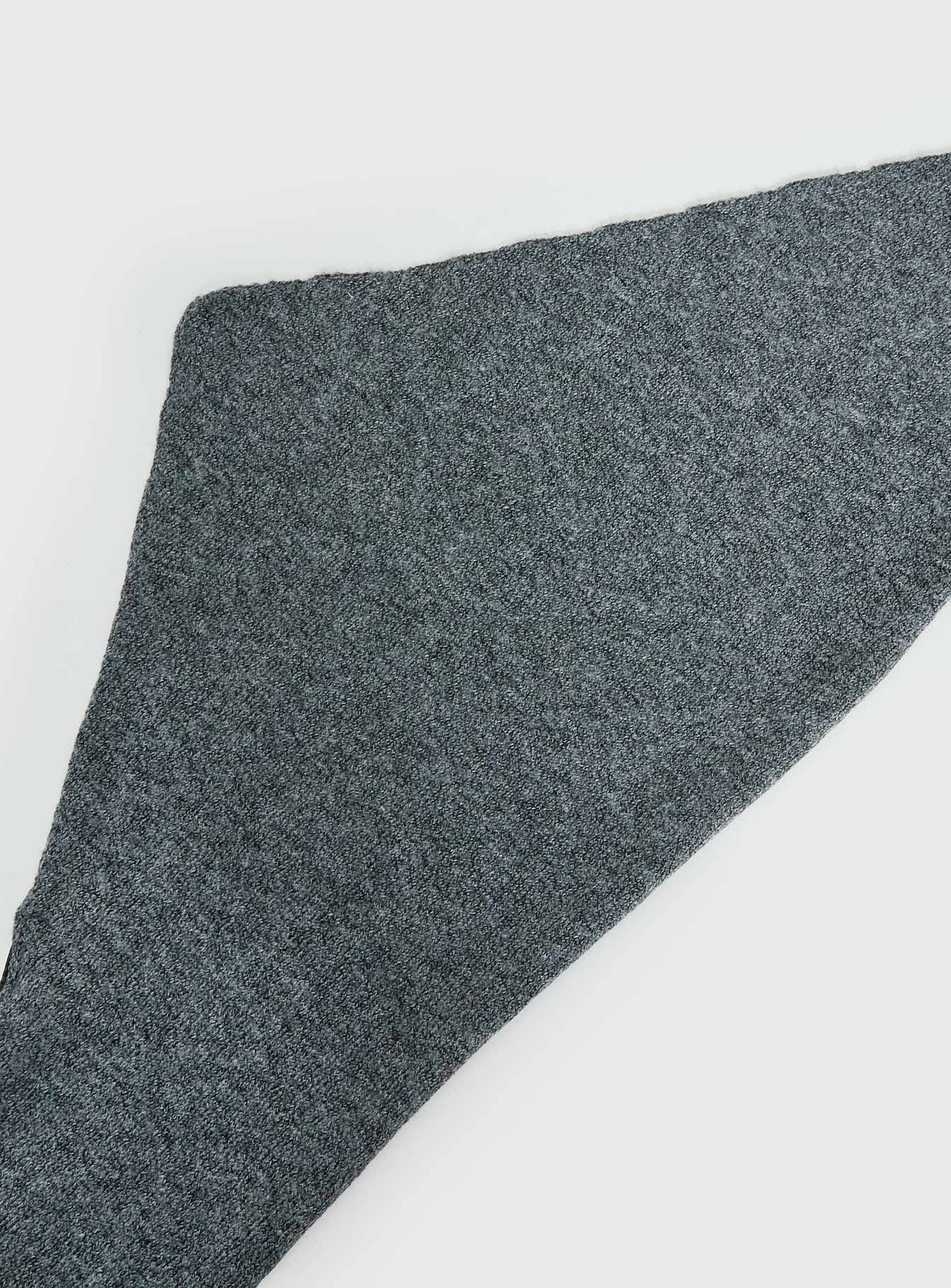 Real Talk Knit Wrap Scarf Grey
