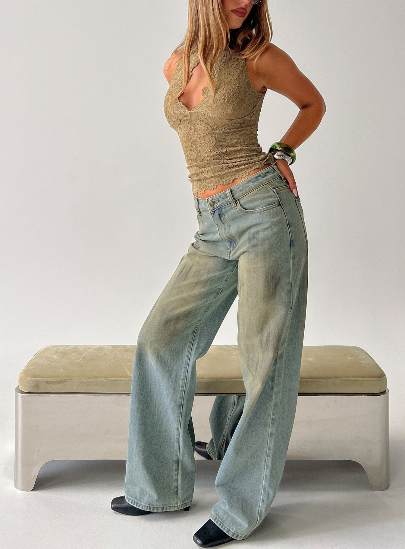 Top Model Jean Stone Blue
