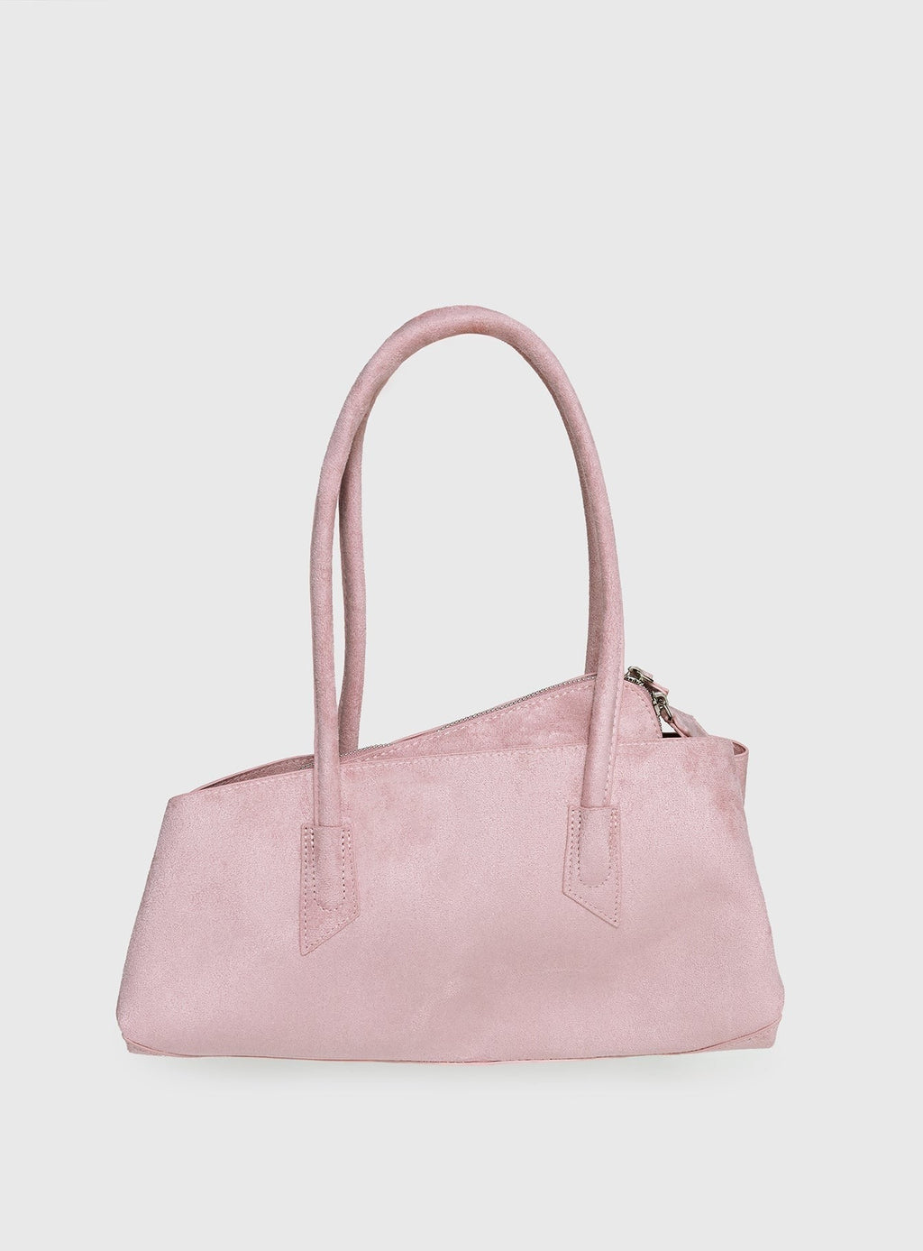 Hotshot Faux Suede Shoulder Bag Dusty Pink