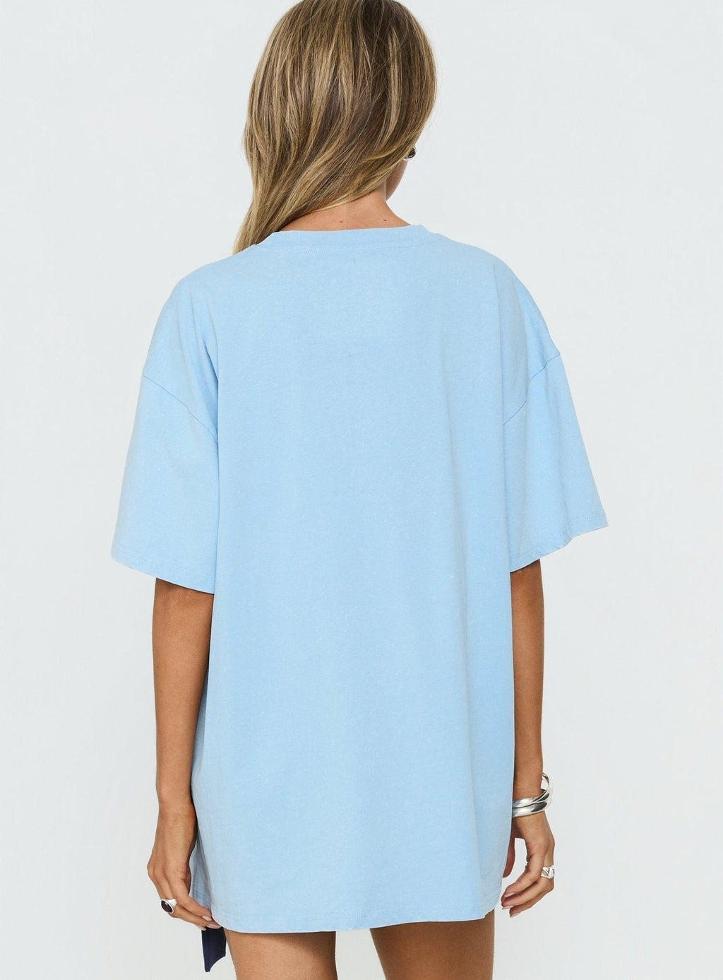Dog Person Oversized Graphic Tee Washed Blue