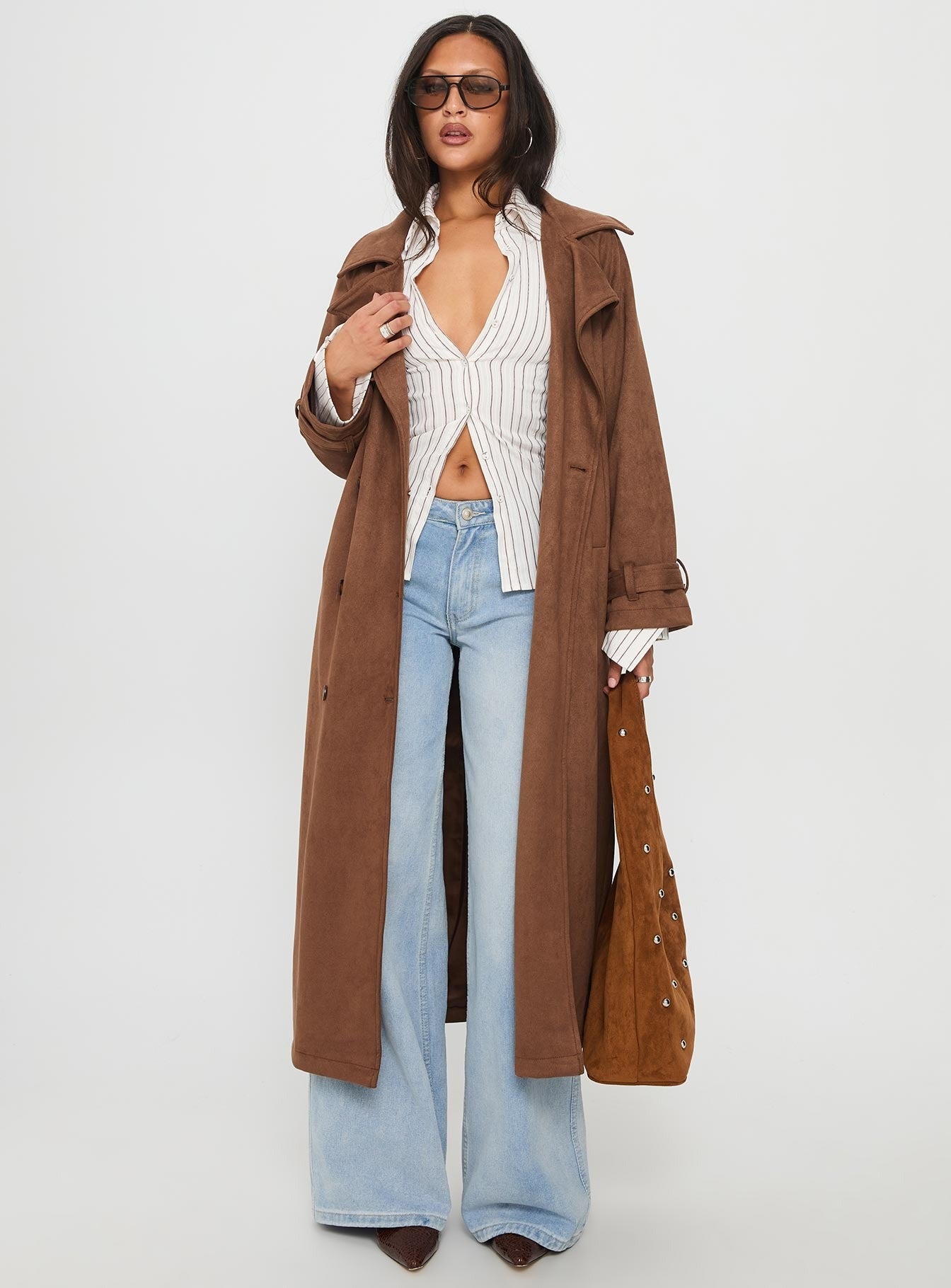 Rectify Trench Coat Brown