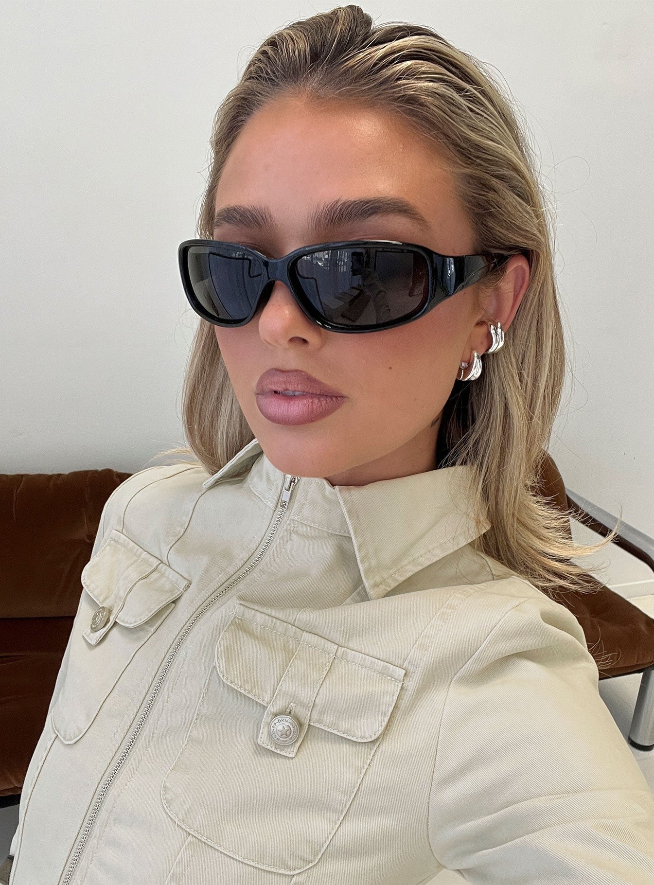 Midnight Rush Wrap Around Sunglasses Black