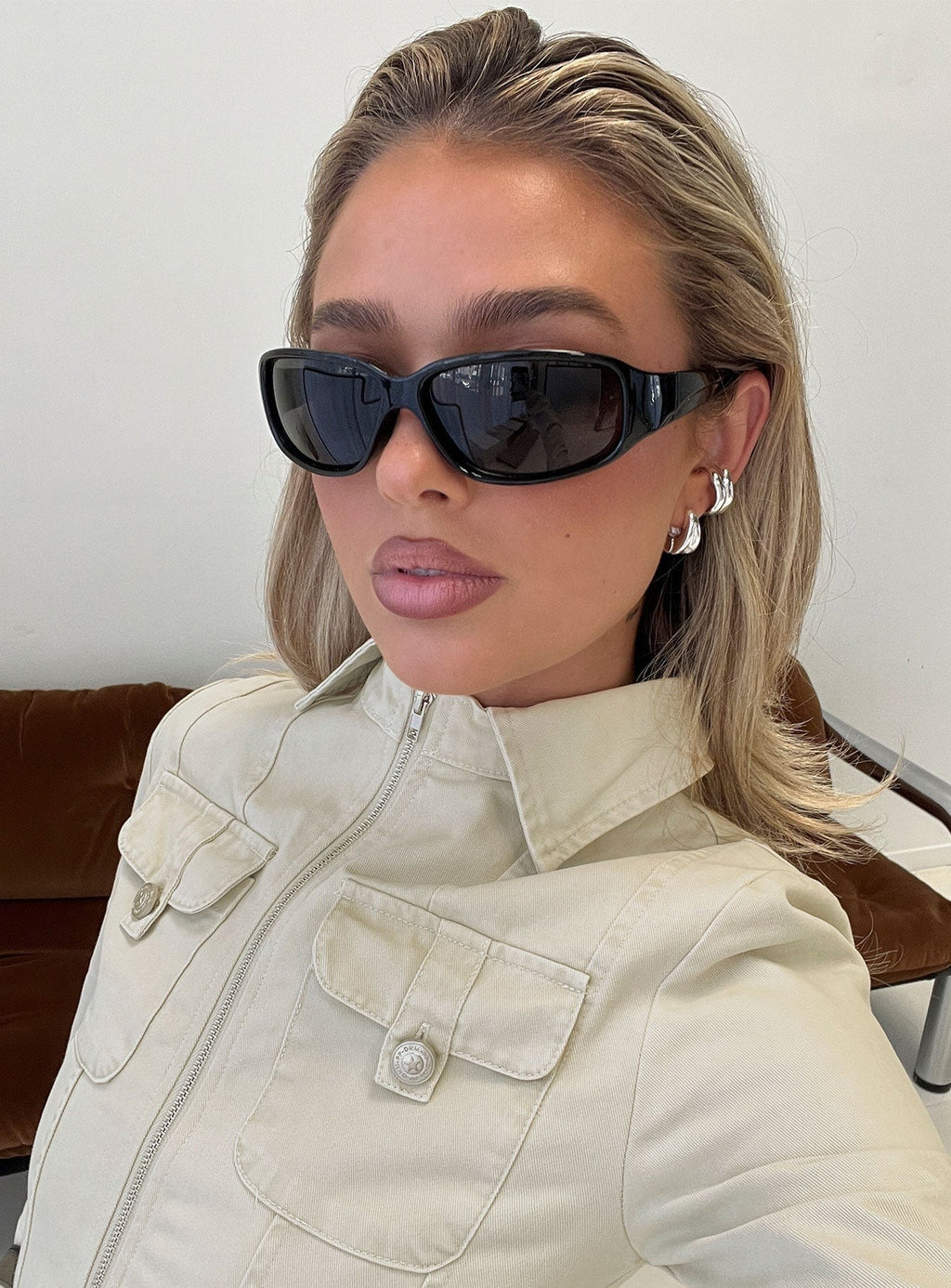 Midnight Rush Wrap Around Sunglasses Black